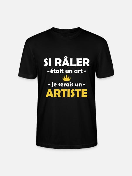 Râler Râleur Idée cadeau Phrase Drôle Humour - T-shirt bio CRAFTER Stanley Stella Unisexe - noir