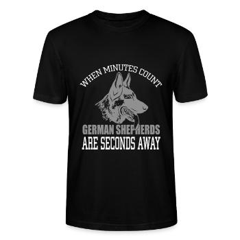 German Shepherds - T-shirt bio CRAFTER Stanley Stella Unisexe - noir - Devant - Alina (178cm) & Michal (187cm)
