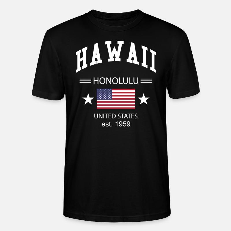 Hawaii - Stanley/Stella Unisex Bio-T-Shirt CRAFTER - Schwarz