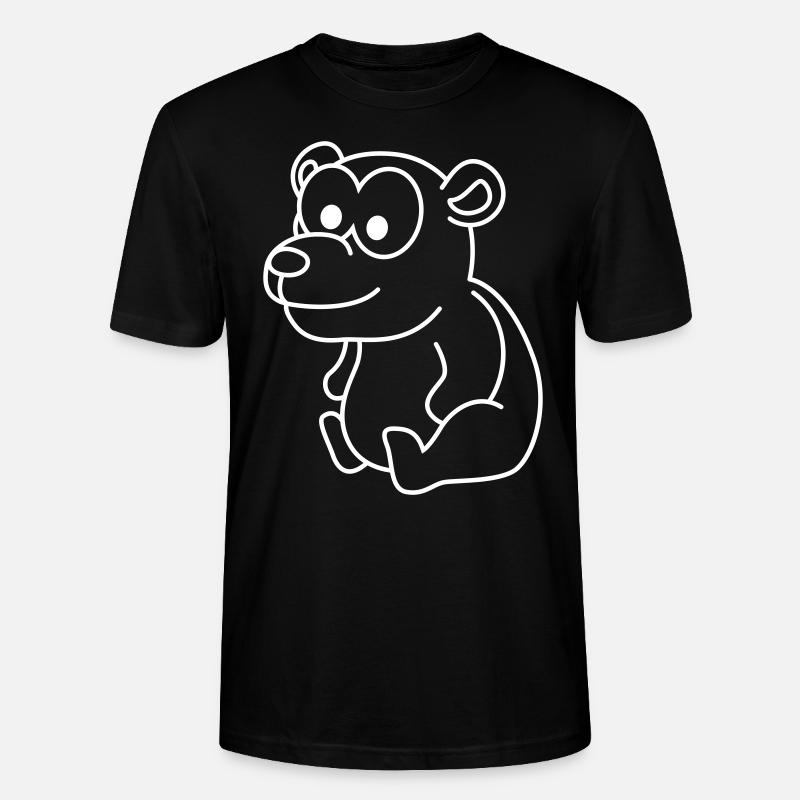 Bär Comic - Stanley/Stella Unisex Bio-T-Shirt CRAFTER - Schwarz