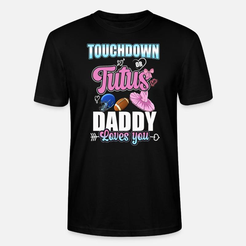 Touchdown ou Tutus Daddy t’aime - T-shirt bio CRAFTER Stanley Stella Unisexe - noir