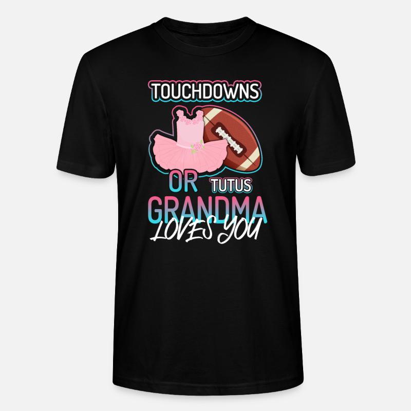 Touchdowns ou Tutus Grand-mère t’aime - T-shirt bio CRAFTER Stanley Stella Unisexe - noir