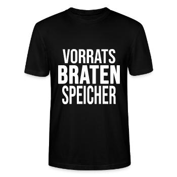 Grillen Grillmaster grillt BBQ-Braten Holzkohle - Stanley/Stella Unisex Bio-T-Shirt CRAFTER - Schwarz - Vorne - Alina (178cm) & Michal (187cm)