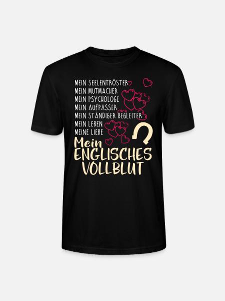 ENGLISCHES-VOLLBLUT- mein - Stanley/Stella Unisex Bio-T-Shirt CRAFTER - Schwarz