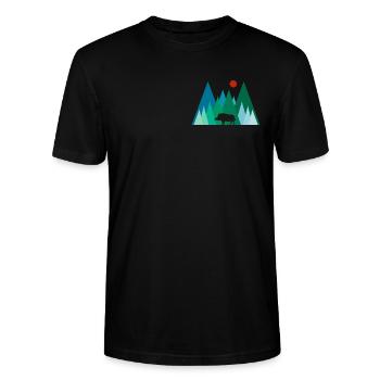 Outdoor - Stanley/Stella CRAFTER Unisex Organic T-Shirt - black - Front - Alina (178cm) & Michal (187cm)