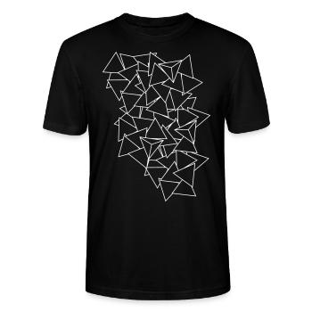 triangles - Stanley/Stella Unisex Bio-T-Shirt CRAFTER - Schwarz - Vorne - Alina (178cm) & Michal (187cm)