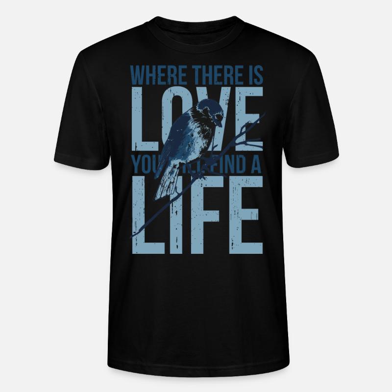 Tier Vogel Vögel Geschenkidee - Stanley/Stella Unisex Bio-T-Shirt CRAFTER - Schwarz