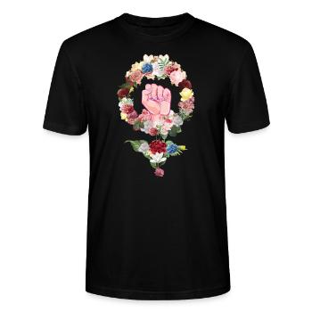 Feministen Feminismus Frauenpower - Stanley/Stella Unisex Bio-T-Shirt CRAFTER - Schwarz - Vorne - Alina (178cm) & Michal (187cm)