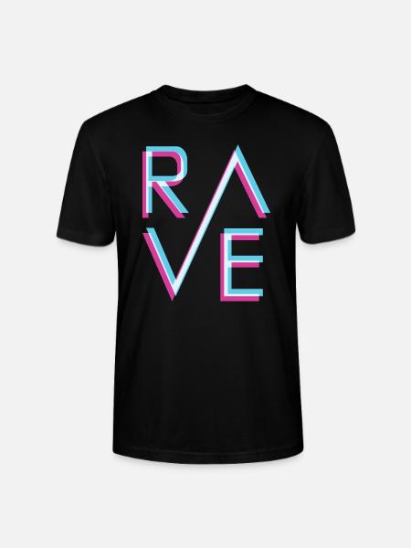 Techno Rave Tshirt Rave - Stanley/Stella Unisex Bio-T-Shirt CRAFTER - Schwarz