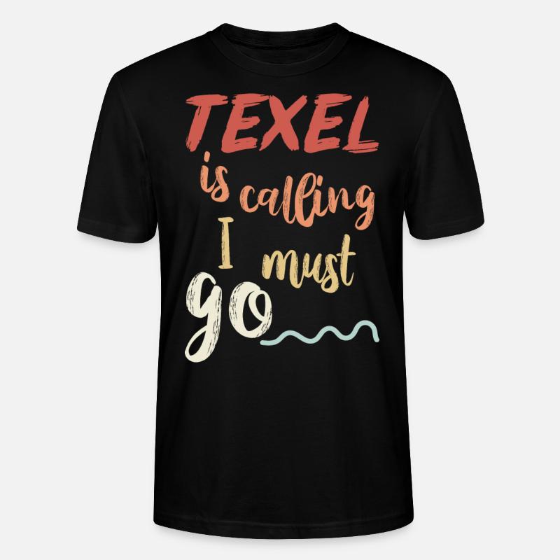 Vacances à l'île de Texel - T-shirt bio CRAFTER Stanley Stella Unisexe - noir