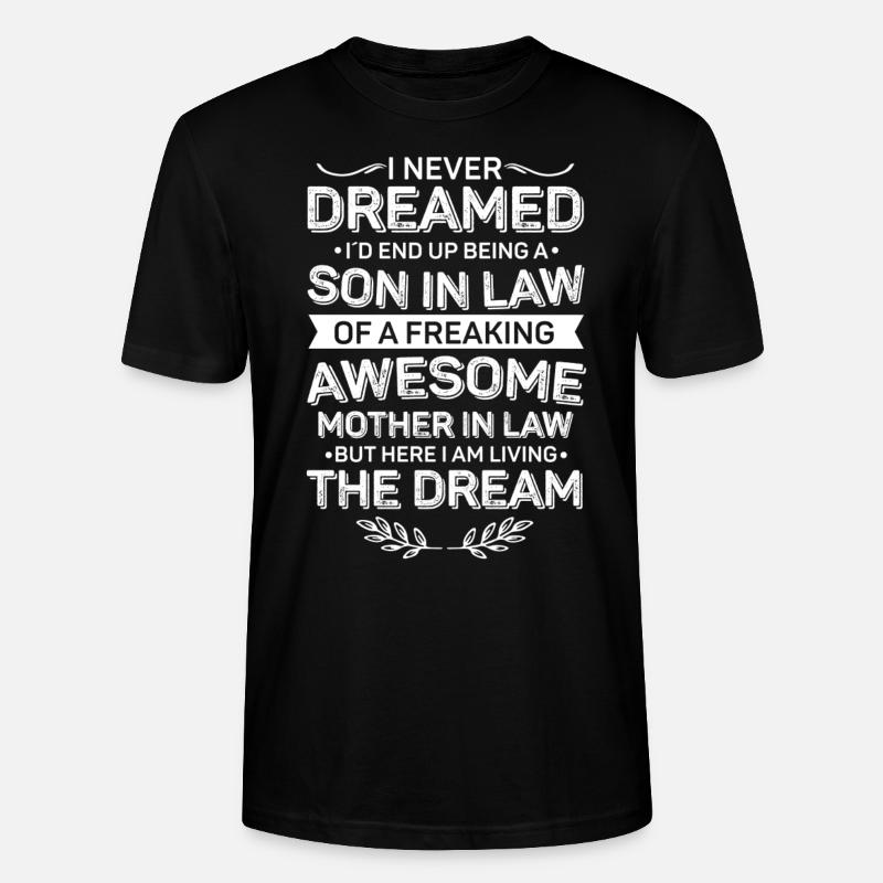 Gendre drôle disant belle-mère - T-shirt bio CRAFTER Stanley Stella Unisexe - noir
