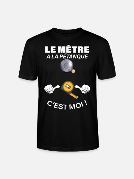 Pétanque humour retraite - T-shirt bio CRAFTER Stanley Stella Unisexe - noir