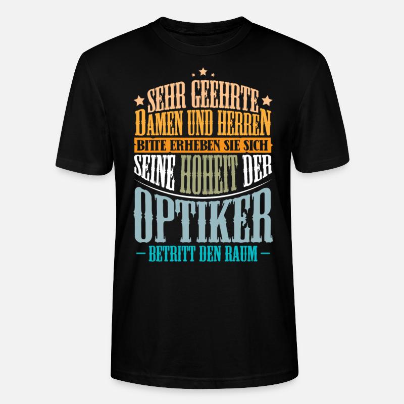 Optiker Augenoptiker - Stanley/Stella Unisex Bio-T-Shirt CRAFTER - Schwarz