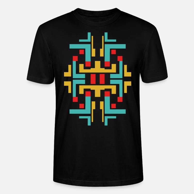 Abstrakte Farbkunst - Stanley/Stella Unisex Bio-T-Shirt CRAFTER - Schwarz