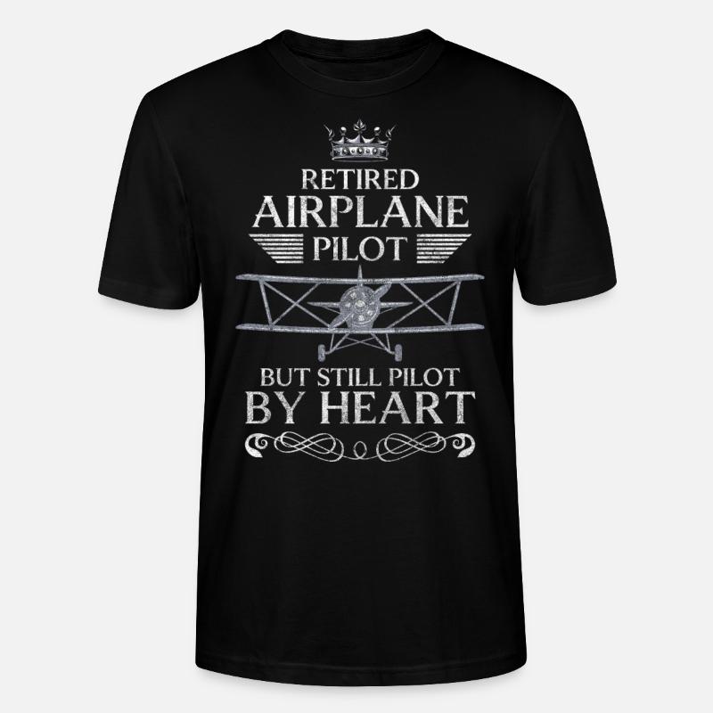 Pilot Flieger Flug Flugschule - Stanley/Stella Unisex Bio-T-Shirt CRAFTER - Schwarz