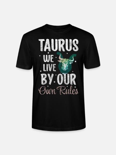 Taurus Earth Birth Symbol - Stanley/Stella CRAFTER Unisex Organic T-Shirt - black