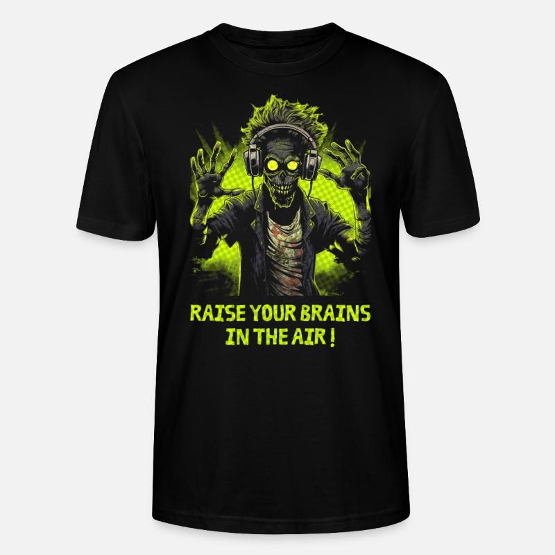 Zombie DJ - Stanley/Stella Unisex Bio-T-Shirt CRAFTER - Schwarz