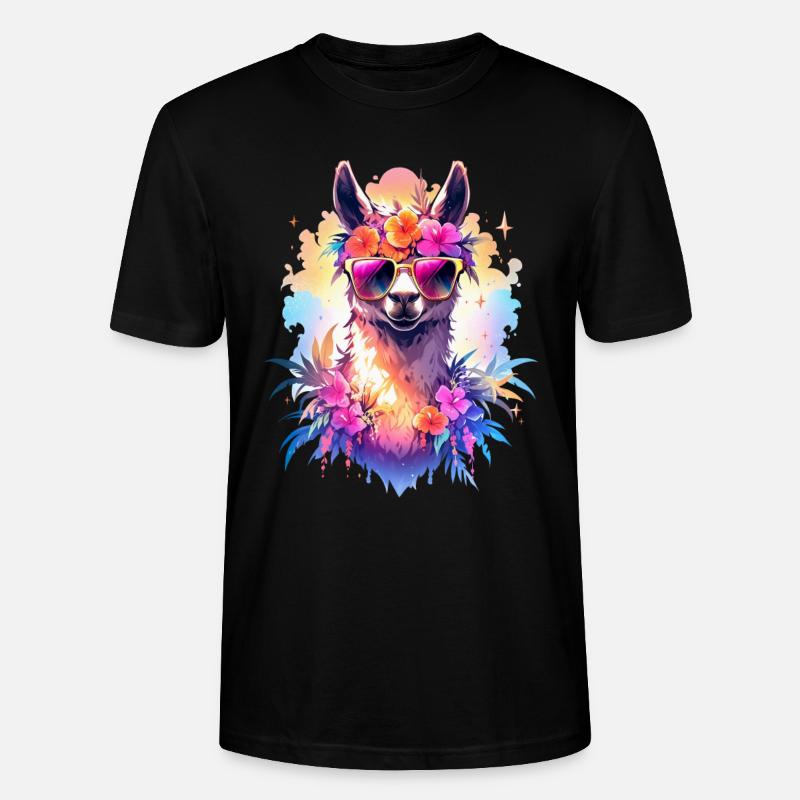 Lama - Stanley/Stella Unisex Bio-T-Shirt CRAFTER - Schwarz