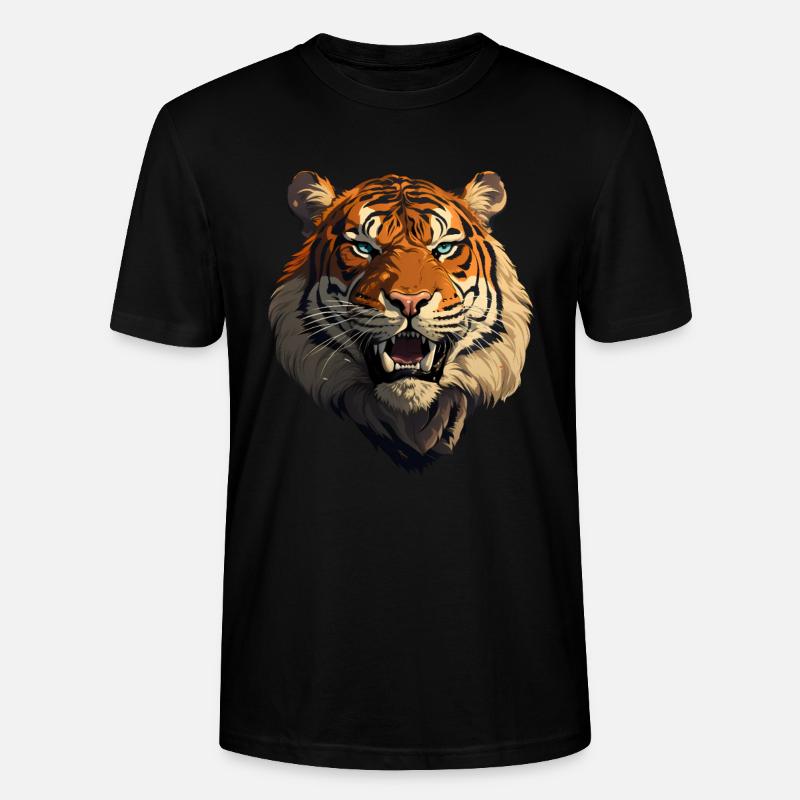 Tiger - Stanley/Stella Unisex Bio-T-Shirt CRAFTER - Schwarz