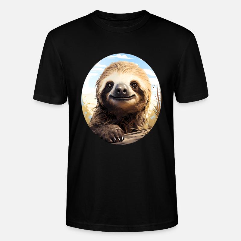Faultier - Stanley/Stella Unisex Bio-T-Shirt CRAFTER - Schwarz