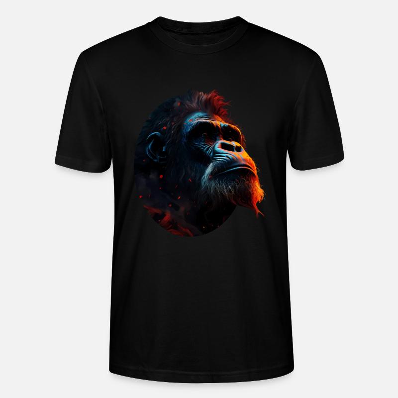 Gorilla - Stanley/Stella CRAFTER Unisex Organic T-Shirt - black