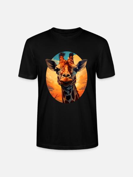 Giraffe - Stanley/Stella CRAFTER Unisex Organic T-Shirt - black