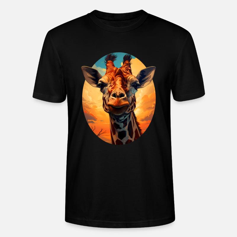 Giraffe - Stanley/Stella Unisex Bio-T-Shirt CRAFTER - Schwarz