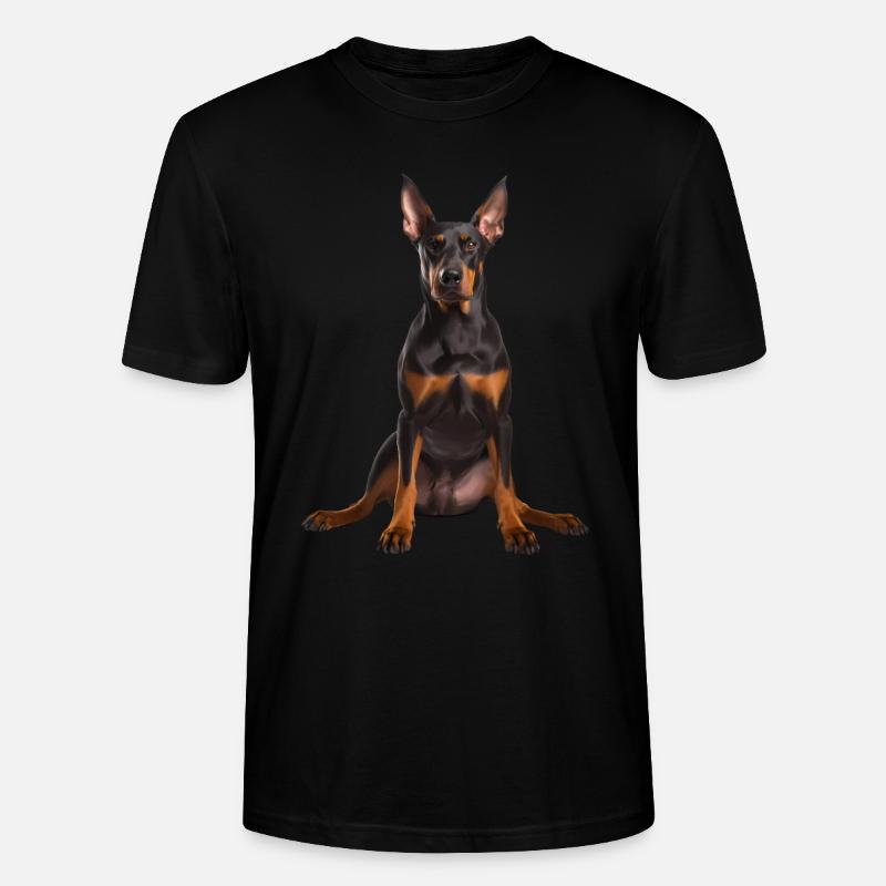 Doberman - Stanley/Stella Unisex Bio-T-Shirt CRAFTER - Schwarz