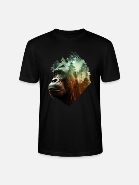Gorille - T-shirt bio CRAFTER Stanley Stella Unisexe - noir