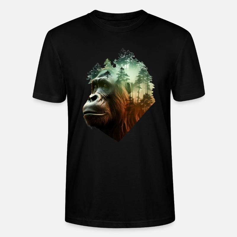 Gorilla - Stanley/Stella Unisex Bio-T-Shirt CRAFTER - Schwarz