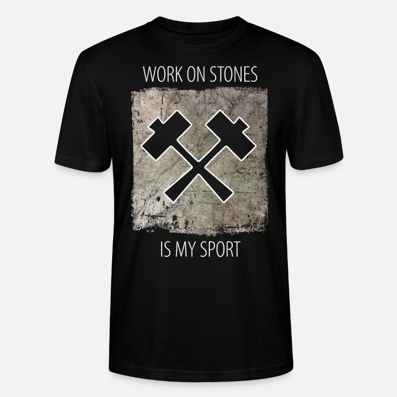Steinmetz Steinbildhauer Spruch - Stanley/Stella Unisex Bio-T-Shirt CRAFTER - Schwarz