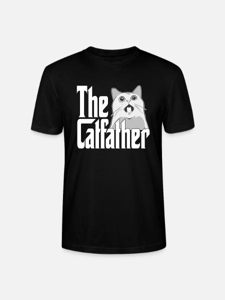 Kat Far Catfather Skør Cat Far Kitty Daddy - Stanley Stella CRAFTER unisex økologisk-T-shirt - sort