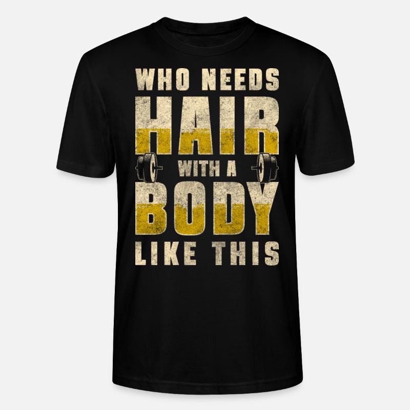 Haarlos Haarschnitt Männerproblem - Stanley/Stella Unisex Bio-T-Shirt CRAFTER - Schwarz