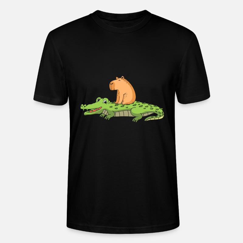 Capybara Capibara - Stanley/Stella Unisex Bio-T-Shirt CRAFTER - Schwarz