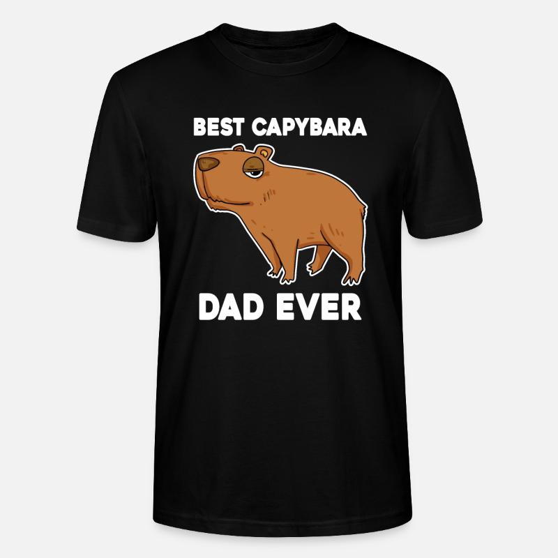 Capybara Père Capybara - T-shirt bio CRAFTER Stanley Stella Unisexe - noir