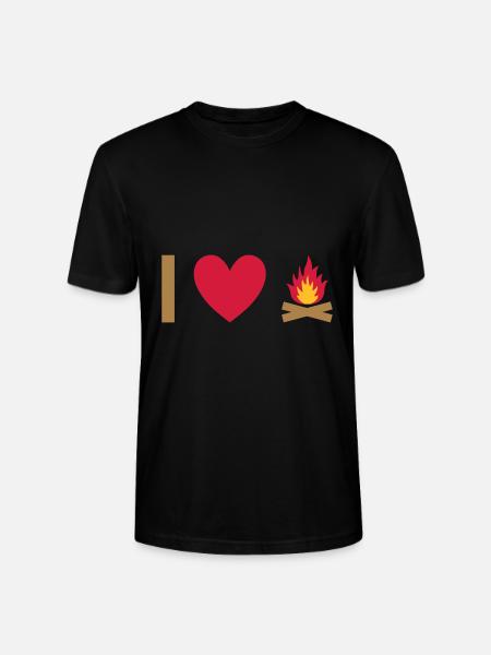I love campfires - Stanley/Stella CRAFTER Unisex Organic T-Shirt - black