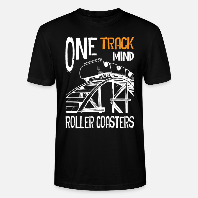 One Track Mind Roller Coaster - Stanley/Stella Unisex Bio-T-Shirt CRAFTER - Schwarz