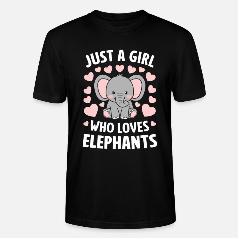 Elefant Tier Elefanten Zoo - Stanley/Stella Unisex Bio-T-Shirt CRAFTER - Schwarz