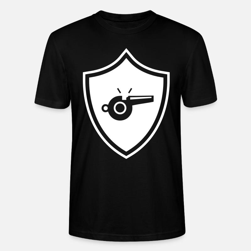 Trillerpfeife Pfeife Wappen - Stanley/Stella Unisex Bio-T-Shirt CRAFTER - Schwarz