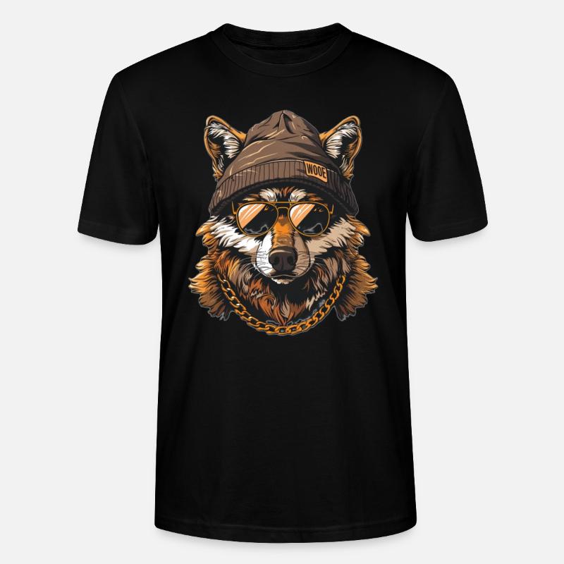 Wolf - Stanley/Stella Unisex Bio-T-Shirt CRAFTER - Schwarz