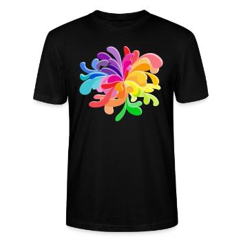 Color Spots Sprayer Color splashes Color Spots - Stanley/Stella CRAFTER Unisex Organic T-Shirt - black - Front - Alina (178cm) & Michal (187cm)
