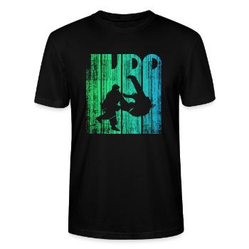 judo - Stanley/Stella Unisex Bio-T-Shirt CRAFTER - Schwarz - Vorne - Alina (178cm) & Michal (187cm)