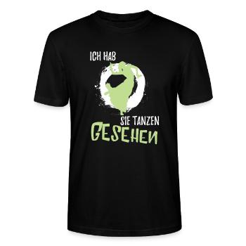 ich hab sie tanzen gesehen green girl - Stanley/Stella Unisex Bio-T-Shirt CRAFTER - Schwarz - Vorne - Alina (178cm) & Michal (187cm)