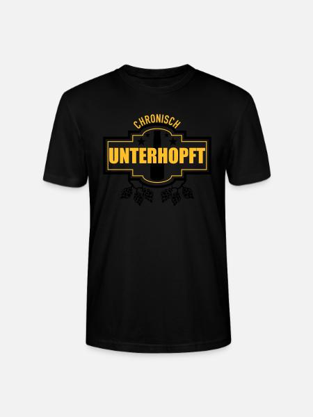Unterhopft chronisch - Stanley/Stella Unisex Bio-T-Shirt CRAFTER - Schwarz