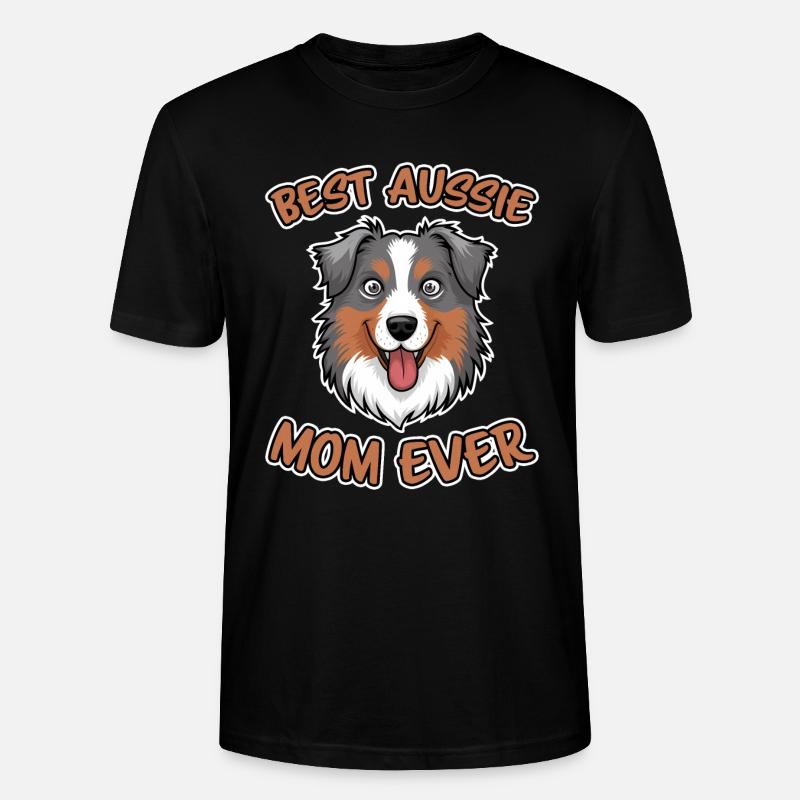 Australian Shepherd Mama Lustiges Aussie Geschenk - Stanley/Stella Unisex Bio-T-Shirt CRAFTER - Schwarz