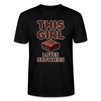 Brownies Spruch Mädchen Lustiges Brownie Geschenk - Stanley/Stella Unisex Bio-T-Shirt CRAFTER - Schwarz - Vorne - Alina (178cm) & Michal (187cm)