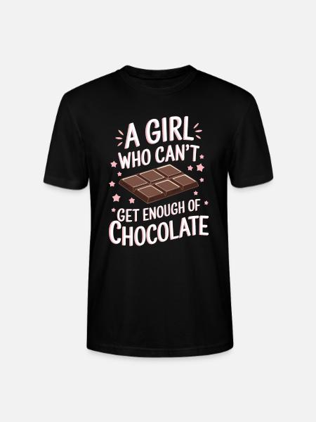 Chocolat Dicton Drôle Cadeau Chocolat - T-shirt bio CRAFTER Stanley Stella Unisexe - noir