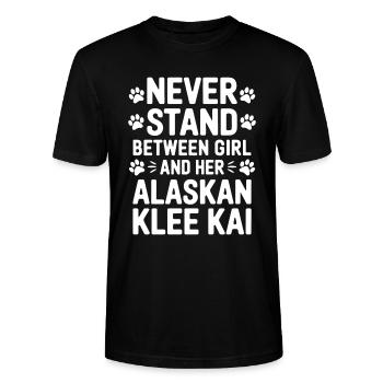 Trèfle d’Alaska Kai disant Clover Kai d’Alaska Cadeau - T-shirt bio CRAFTER Stanley Stella Unisexe - noir - Devant - Alina (178cm) & Michal (187cm)