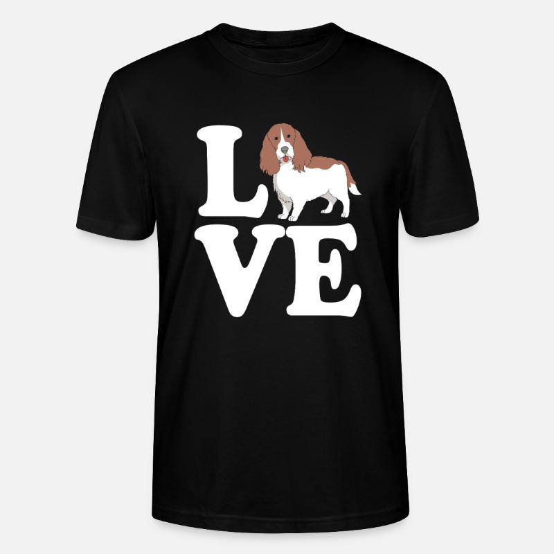 Springer Spaniel Hund - Stanley/Stella Unisex Bio-T-Shirt CRAFTER - Schwarz