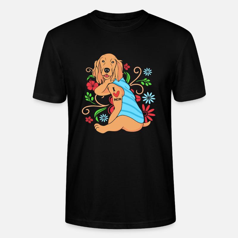 Cocker Spaniel Mama Hundemama - Stanley/Stella Unisex Bio-T-Shirt CRAFTER - Schwarz